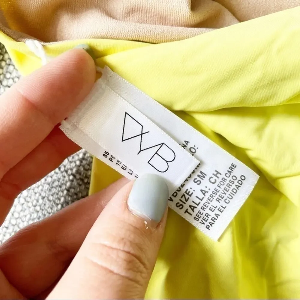 VYB Nordstrom Yellow Cutout Bikini Bottom NWT